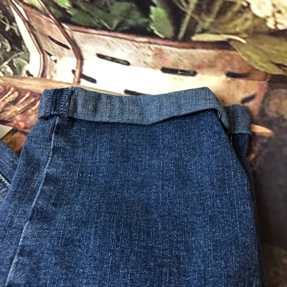 Justice 16 plus low pedal jeans back to school elastic waist capri style
